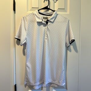 Women’s Golf Polo, Polka Dot, Large